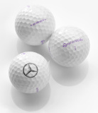 Набор из 3-х мячей для гольфа Mercedes-Benz Golf Balls, Burner Lady, Set of 3, White / Violet, артикул B66450078