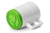 Фарфоровая кружка Skoda Mug with Green Silikone Pad, White/Green, артикул 000069601BK