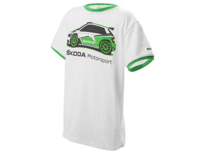 Футболка для мальчиков Skoda Motorsport T-shirt, Boys, White