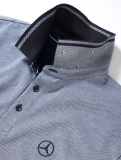 Мужская рубашка поло Mercedes-Benz Men's Polo Shirt, Boss Green, Grey / Blue, артикул B66958379