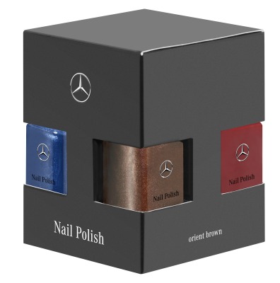 Набор лаков для ногтей Mercedes-Benz Nail Varnish, Set of 3, denim blue / jupiter red / orient brown