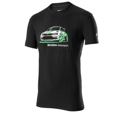 Мужская футболка Skoda Men's T-shirt Motorsport Design 2018, Black