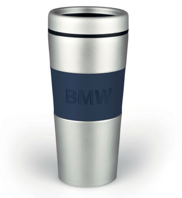 Термокружка BMW Logo Thermal Mug, Silver/Dark Blue