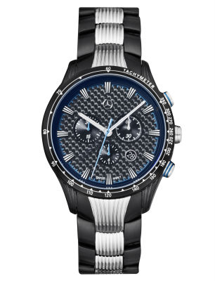 Мужские наручные часы Mercedes-Benz Men’s Motorsport Chronograph Watch, Silver/Blue/Black