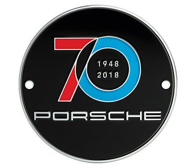 Эмблема на решетку радиатора Porsche Grille badge 70 Years, Limited Edition