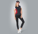 Женская футболка Porsche Women’s T-shirt, Motorsport, Black/White/Red, артикул WAP8080XS0J