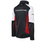 Легкая мужская куртка Porsche Men’s Soft Shell Jacket, Motorsport, Black/White/Red, артикул WAP80700S0J