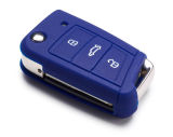 Силиконовый чехол для ключа Volkswagen Key Cover, Golf 7 (MQB), Blue, артикул 000087012AL3JJ