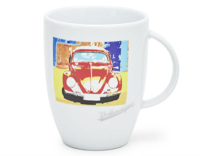 Фарфоровая кружка Volkswagen Mug Beetle, Pop-Art-Style, White