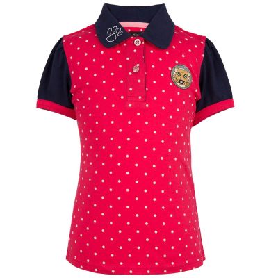 Рубашка-поло для девочек Jaguar Girls' Polo Shirt with Polka Dot print, Pink