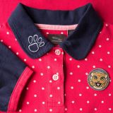 Рубашка-поло для девочек Jaguar Girls' Polo Shirt with Polka Dot print, Pink, артикул JDPC815PNO