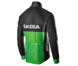 Мужская велосипедная куртка Skoda Cycling Jacket, Men's, Black/Green, артикул 000084612AFBD