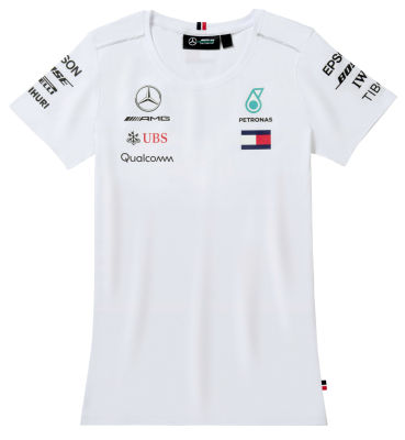 Женская футболка Mercedes-AMG Petronas Women's T-shirt, Driver, Men's, White