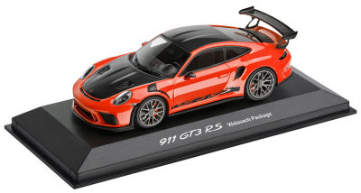 Модель автомобиля Porsche 911 GT3 RS with Weissach package, 1:43, Lava Orange