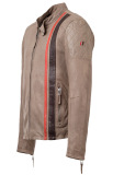 Мужская кожаная куртка Audi Heritage Leather Jacket, Mens, grey, артикул 3131800202