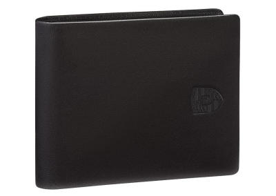 Мужской кожаный кошелек Porsche Wallet with Coin Compartment, Men, RFID, Black