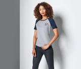 Женская футболка Porsche T-shirt, Ladies, Martini Racing, Grey/Blue, артикул WAP5520XS0K