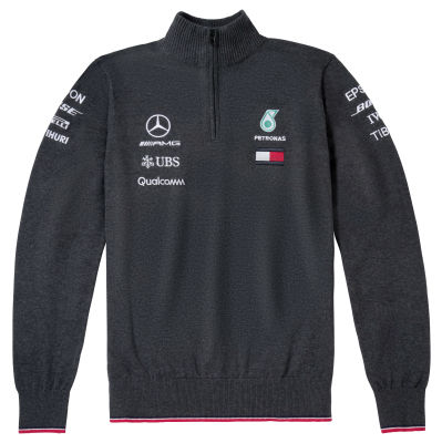 Мужской пуловер Mercedes F1 Men's Pullover, Team 2018, Dark Grey