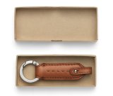 Кожаный брелок Volvo Leather Key Ring, Brown, артикул 30673561