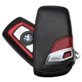 Кожаный футляр для ключа BMW Leather Key Case Sport Line, Red-Black, артикул 82292219909