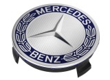 Колпачок ступицы колеса Mercedes, синий, дизайн Roadster, Hub caps, roadster design, blue, артикул A17140001255337