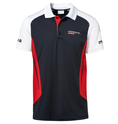 Мужское поло Porsche Men’s Polo Shirt, Motorsport, Black/White/Red