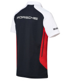 Мужское поло Porsche Men’s Polo Shirt, Motorsport, Black/White/Red, артикул WAP80100S0J