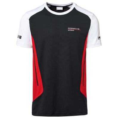 Мужская футболка Porsche Men’s T-shirt, Motorsport, Black/White/Red