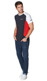 Мужская футболка Porsche Men’s T-shirt, Motorsport, Black/White/Red, артикул WAP80500S0J