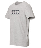 Мужская футболка Audi Rings Mens T-Shirt, Grey, артикул 3131701812