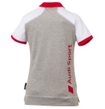 Женская рубашка-поло Audi Sport Poloshirt, Womens, white/grey, артикул 3131801901