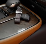 Кожаный брелок для ключей Lexus Keyring, Brown Leather, артикул LMLS0008XL