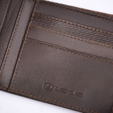 Кожаный кошелек Lexus Wallet, Brown Leather, L-Pattern, артикул LMLS0013LL