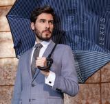 Зонт-трость Lexus Stick Umbrella, Grey/Blue, Progressive, артикул LMPC00114L
