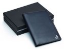 Кожаная обложка для документов Mitsubishi Leather Document Wallet, Dark Blue/Grey
