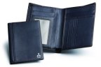 Кожаное портмоне Mitsubishi Leather Purse, Dark Blue/Grey