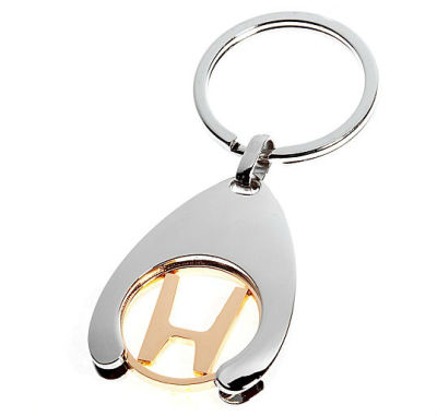 Брелок Honda Pin Logo Keychain, Silver/Gold