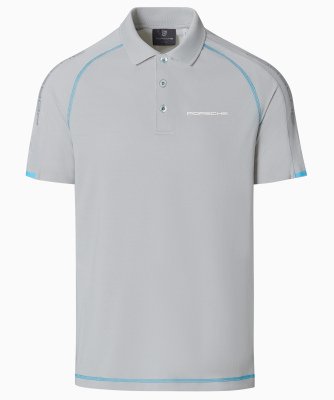 Мужская рубашка-поло Porsche Polo-Shirt, Men, Sports Collection, light grey / light blue