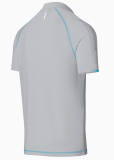 Мужская рубашка-поло Porsche Polo-Shirt, Men, Sports Collection, light grey / light blue, артикул WAP5340XS0M0SP