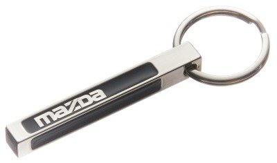 Брелок для ключей Mazda Metall Stick Keyring, Silver/Black
