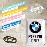 Металлическая пластина BMW Parking Only Tin Sign, 30x40, Nostalgic Art, артикул NA23200