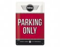 Металлическая пластина MINI Parking Only Tin Sign, 20x30, Nostalgic Art