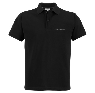 Мужская футболка поло Porsche Men's Polo Shirt, Pure Black