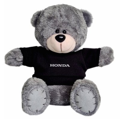 Плюшевый медведь Honda Plush Toy Bear, Grey/Black