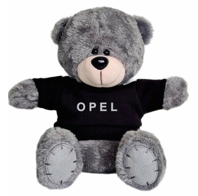Плюшевый мишка Opel Plush Toy Teddy Bear, Grey/Black