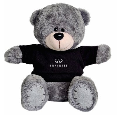 Мягкая игрушка медвежонок Infiniti Plush Toy Teddy Bear, Grey/Black