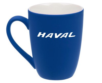Фарфоровая кружка Haval Logo Mug, Soft-touch, 360ml, Blue/White
