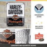 Металлическая пластина Harley-Davidson Motorcycles, Tin Sign, 30x40, Nostalgic Art, артикул NA23266