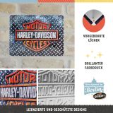 Металлическая пластина Harley-Davidson Diamond Plate, Tin Sign, 15x20, Nostalgic Art, артикул NA26250
