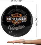 Настенные часы Harley-Davidson Genuine, Wall Clock, Nostalgic Art, артикул NA51082